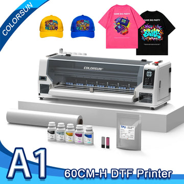 Colorsun A1 DTF Printer Dual-XP600 DTF Impresora A1 DTF T-Shirt Printing Machine With Shaker A1 DTF Printer For T-Shirt Hoodies