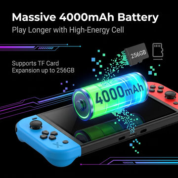 New G90 Portable Arcade Game Console: A retro handheld gaming device featuring a high-definition display, a wide selection of cl