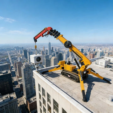 Mini Spider Crane Portable Diesel Electric 360° Rotation Energy Saving Remote Monitoring for Warehouse Lifting