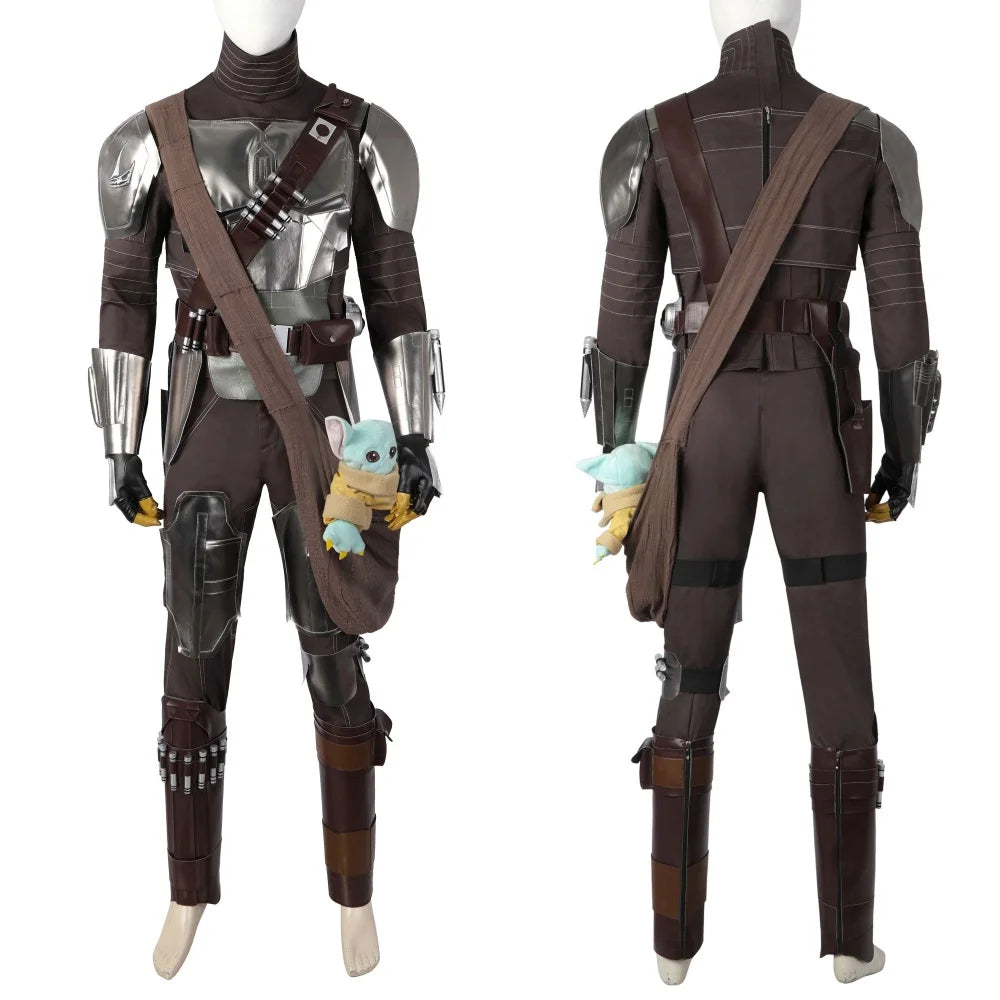 Adult Men's Din Djarin Cosplay Bounty Hunter Costume Outfit Season Full Set and Single Item Are Sold Man Battle Suit Custom Made