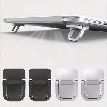 2-Pack Laptop Stand Set with Keyboard Riser & Elevator — Mini Portable Desk Supports