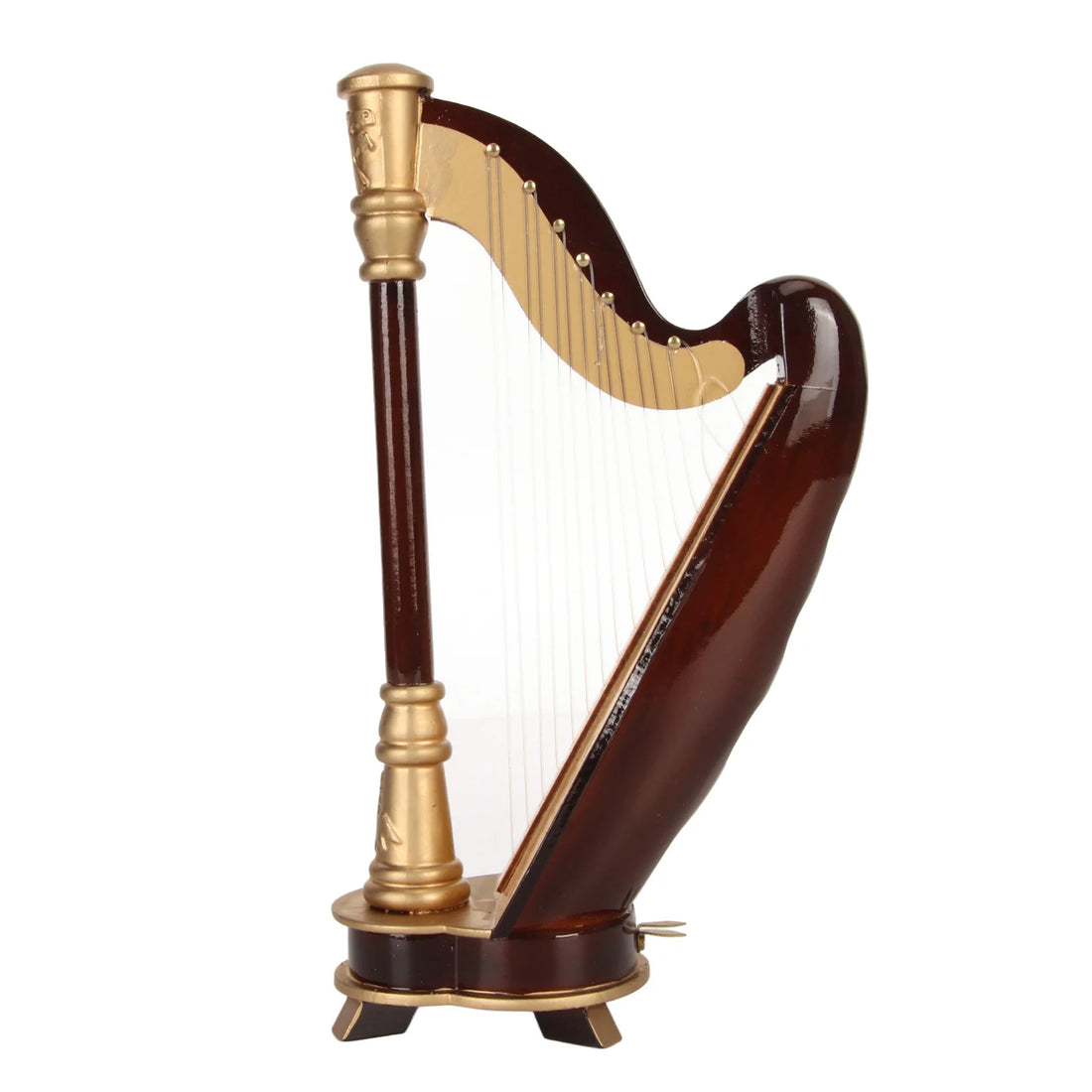Musical Instrument Replica Decoration Exquisite Simulated Wooden Miniature Musical Instrument 7.9 Inch with Case for Music Room