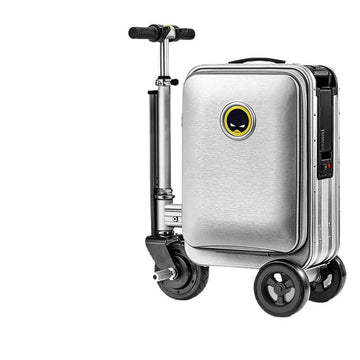 Electric suitcase can be boarded, smart cycling suitcase 20-inch trolley case can seat adults and children's transportation