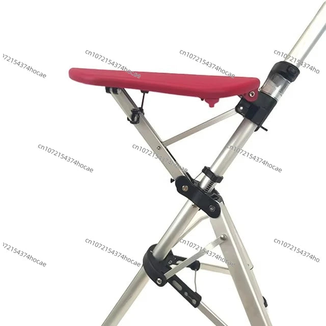 Professional adjustable foldable elderly walking stick with stable seat