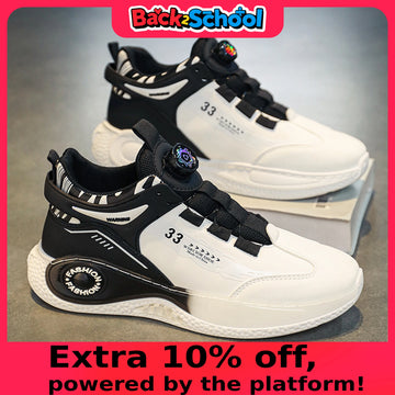 Men's Rotating Buckle Non-Slip Lace-Up Outdoor Sneakers