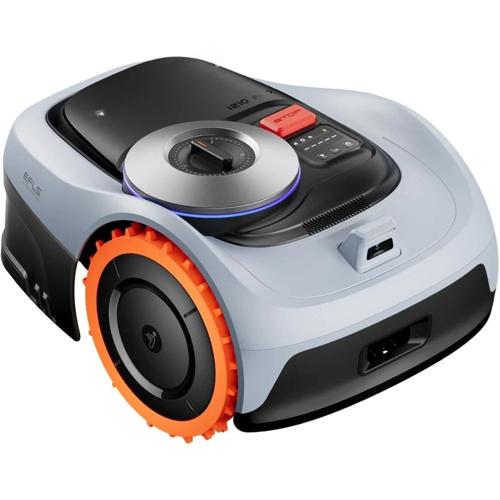 Wire-Free Robotic Lawn Mower for 45% Slopes Auto Mapping All-Wheel Drive 0.25 Acre