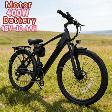 400W Brushless Motor E-Bike 26-Inch All-Terrain Electric Bicycle 48V 10.4AH Lithium Battery
