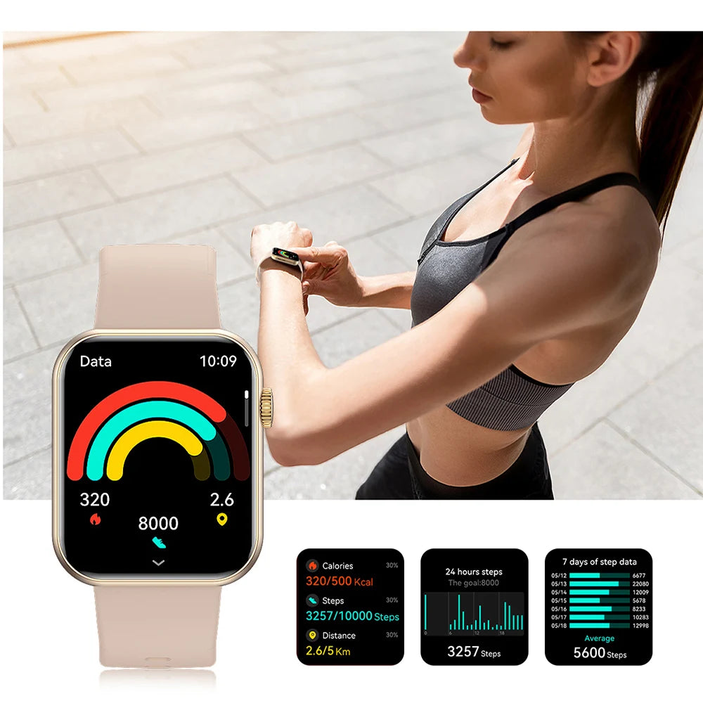 Original New Smartwatch 100+ Sports Mode Health Monitor BT Call Waterproof Smart Watches for Man Woman Android Phone Luxury 2026