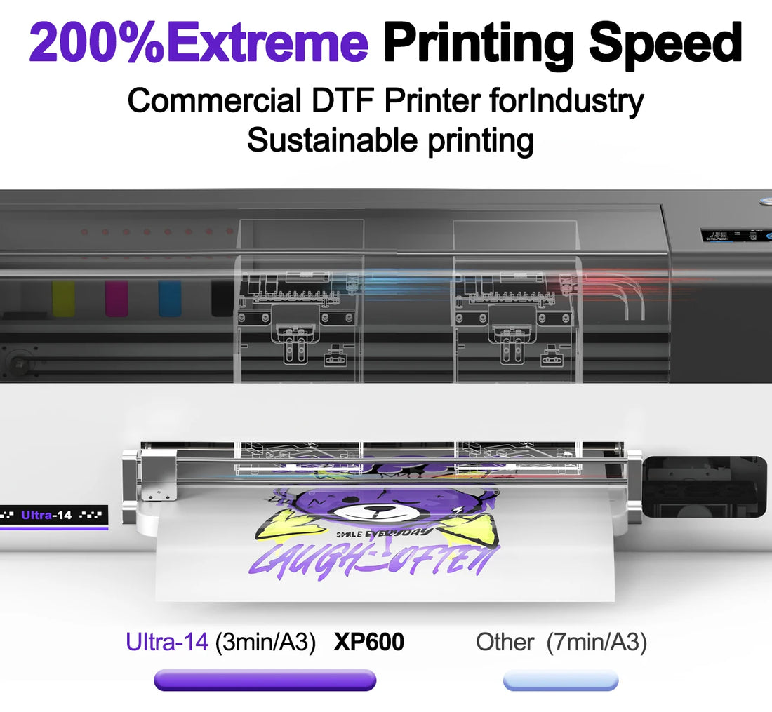 A3 DTF Printer For Epson XP600 14inch Impresora dtf Directly to Film Transfer Printer For all Fabric T shirt Printing Machine