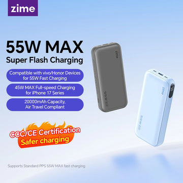 Zime Z1Y Smart Portable Power Bank — Fast Charging for iPhone, Tablet & Laptop