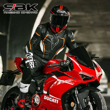SBK One-Piece Leather Motorcycle Racing Suit – Track & Anti-Fall