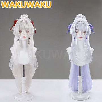 IN STOCK Hiyuki Wig Game Wuthering Waves Cosplay WakuWaku Women Sliver Long Hair Hiyuki Feixue Wig Cosplay Free Wig Cap