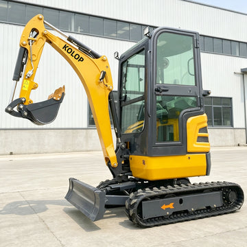 KLP Series Enclosed Cab Mini Excavator — 1–2T, CE/Euro 5, Kubota Engine