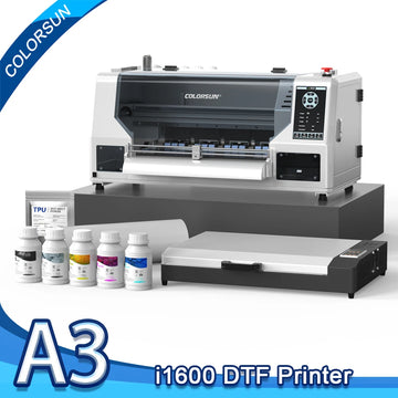 Colorsun A3 DTF Printer For Epson I1600 Impresora A3 DTF T-Shirts Printer Machine A3 DTF Printer for T-Shirts Hoodies Bag