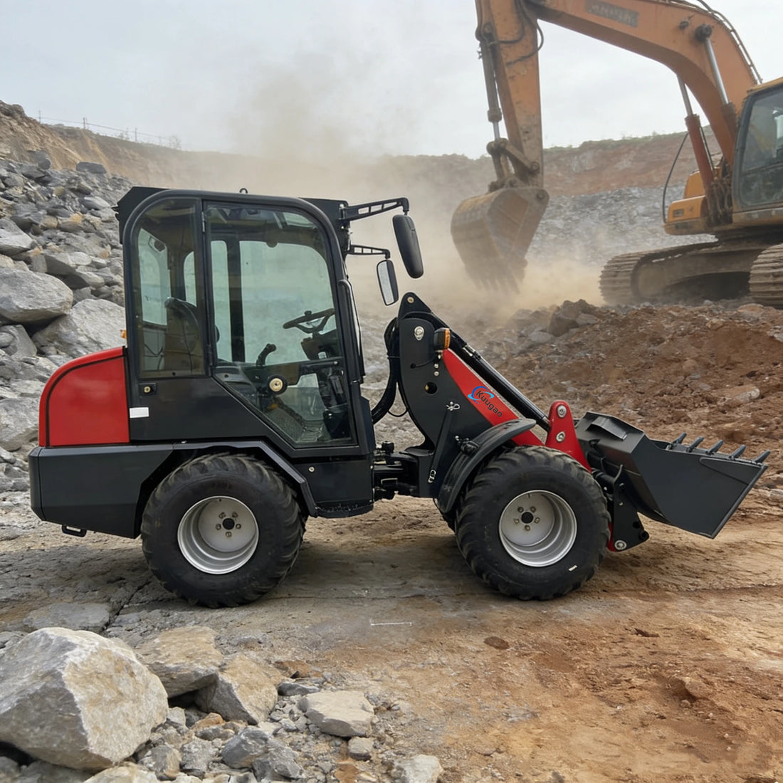 DCNB H-190 Mini Wheeled Loader — 30HP, 2-Ton, 0.3m³ Bucket, CE/EPA Certified