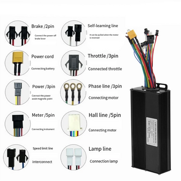 36/48V/52V E-Bike 40A 1500/2000W Three Mode Sine Wave Brushless Controller for Electric Bicycle Tricycle Ebike E-Scooter GSY