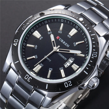 CURREN Fashion Men's Quartz Watch Stainless Steel Waterproof Luminous Man Watch Chronograph Date Multifunction Watches For Men
