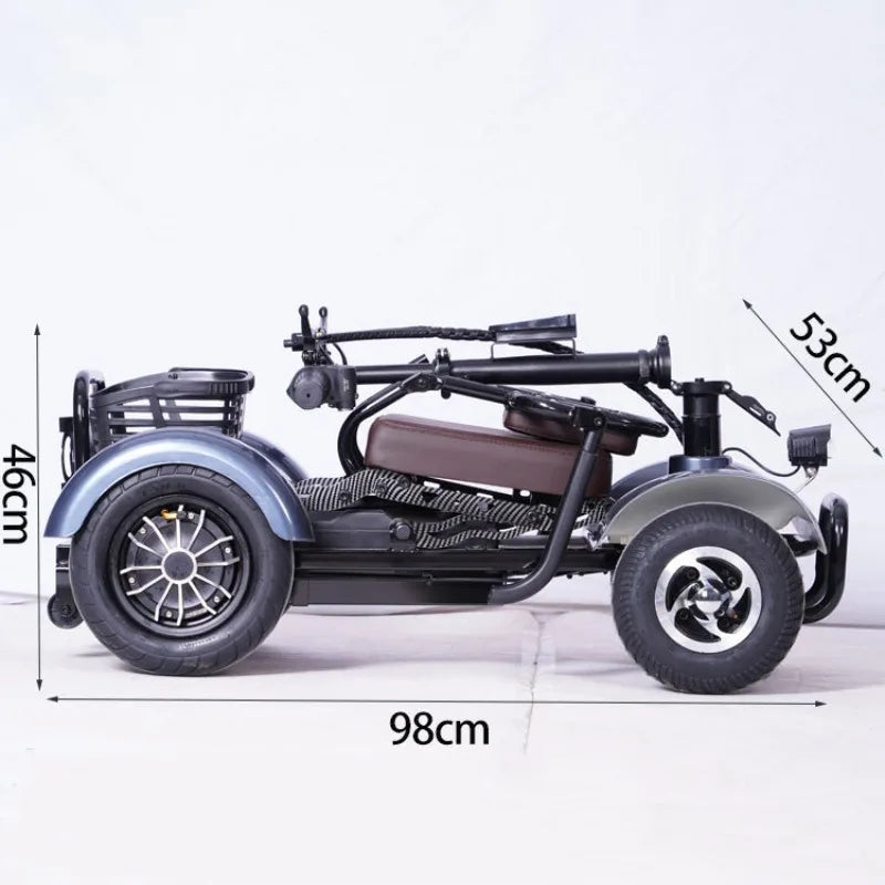 Adult With Basket Electric Scooter Folding Elderly Flowing Household Comfortable seat Removable Lithium Battery Mobility Scooter
