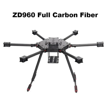 ZD850 ZD960 Full Carbon Fiber F960 Hexa-Rotor Frame Foldable Arm Hexacopter Frame Kit with Landing Gear for FPV PIXHAWK Flight