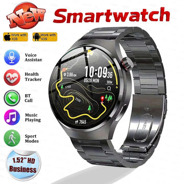 Watches pro 2025 New Men's Smartwatch High-Definition Screen Health Tracker Bluetooth Call  Voice Assistant Sports Smartwatches