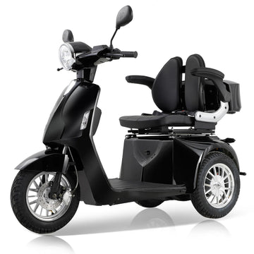 Electric tricycle, four-wheeled adult leisure scooter electric vehicle