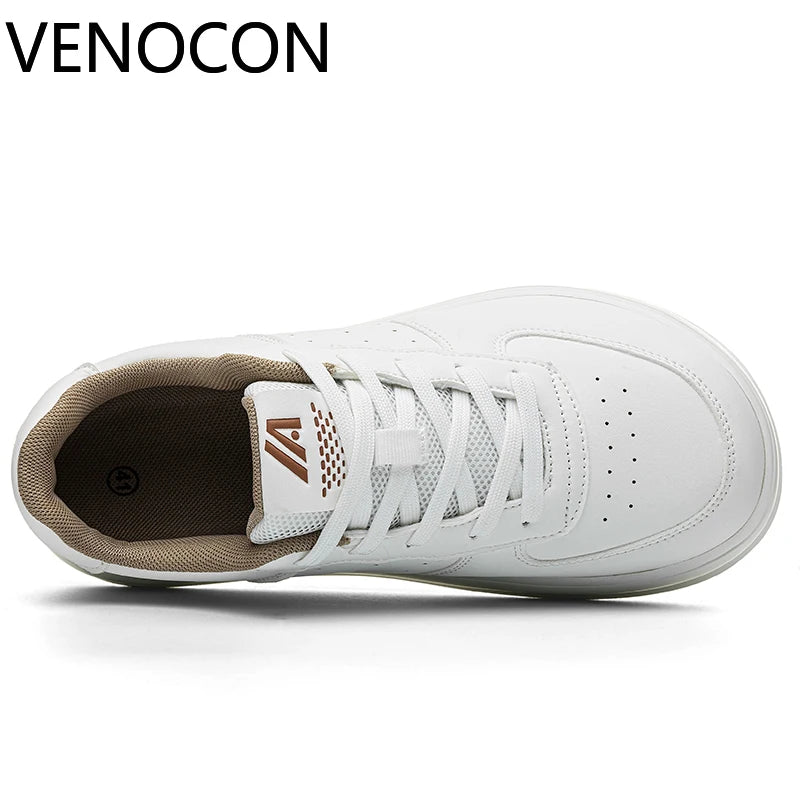 Men's Minimalist Wide Toe Box Sneakers — Fabric & Leather