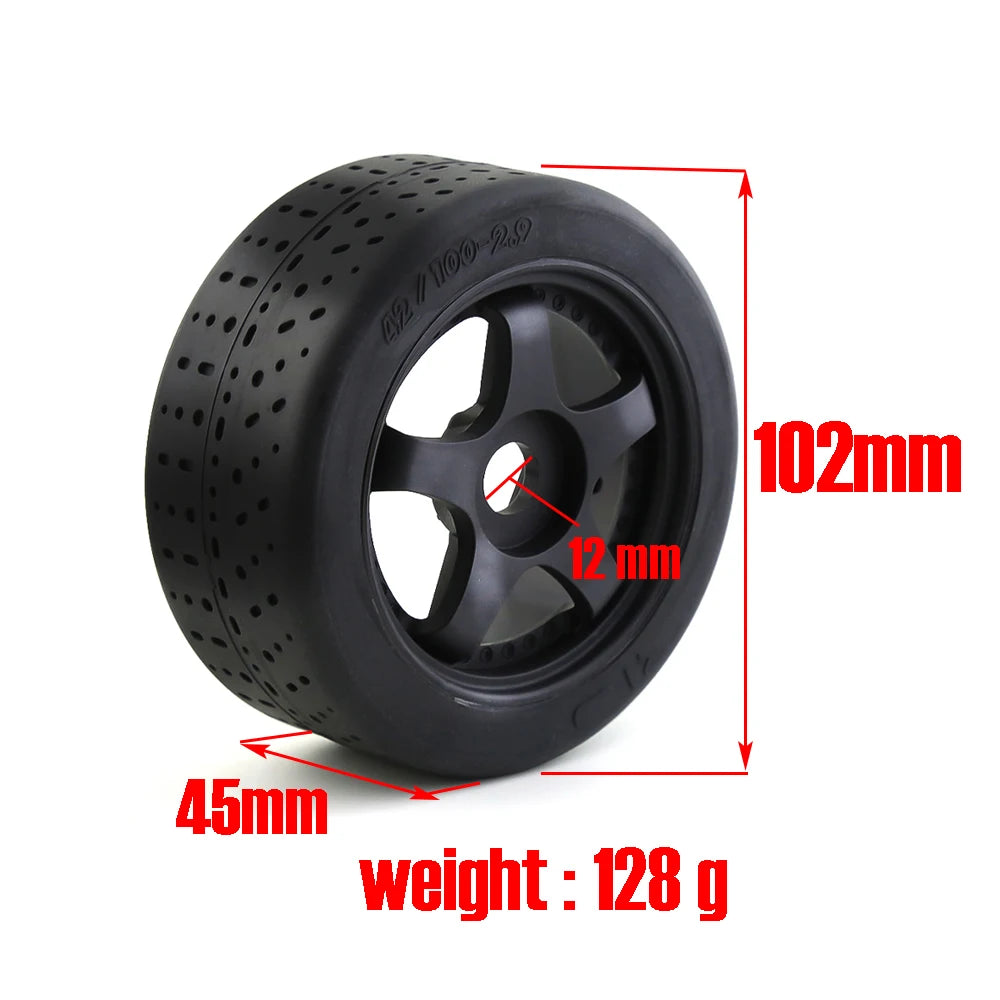 RC Car Tires for Arrma 1/7 — 102x45mm Rubber Wheels (Set of 4)