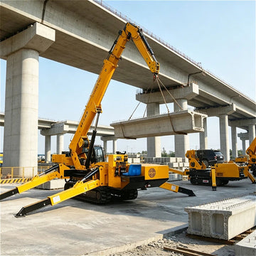 8 Ton Spider Crawler Crane 21m Ground Lift 360° Continuous Rotation For Wind Turbine Maintenance Solar Panel Installation