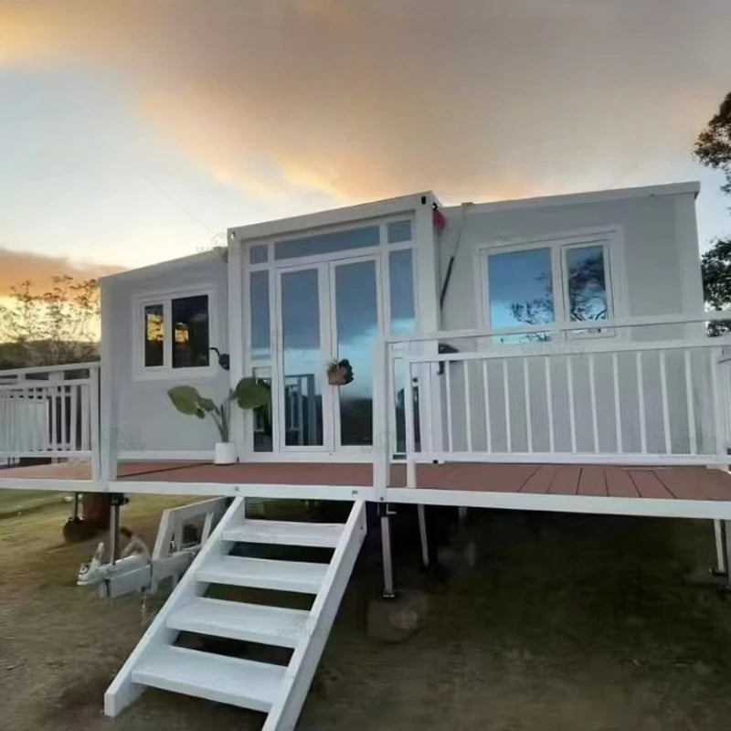 20ft Expandable Container House 2 Bedroom Foldable Prefab Home With Bathroom Kitchen For Granny Flat In Law Suite Customized