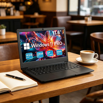 11.6" Laptop for Office & Online Learning — N4000, 4GB+64GB, Bluetooth & WiFi