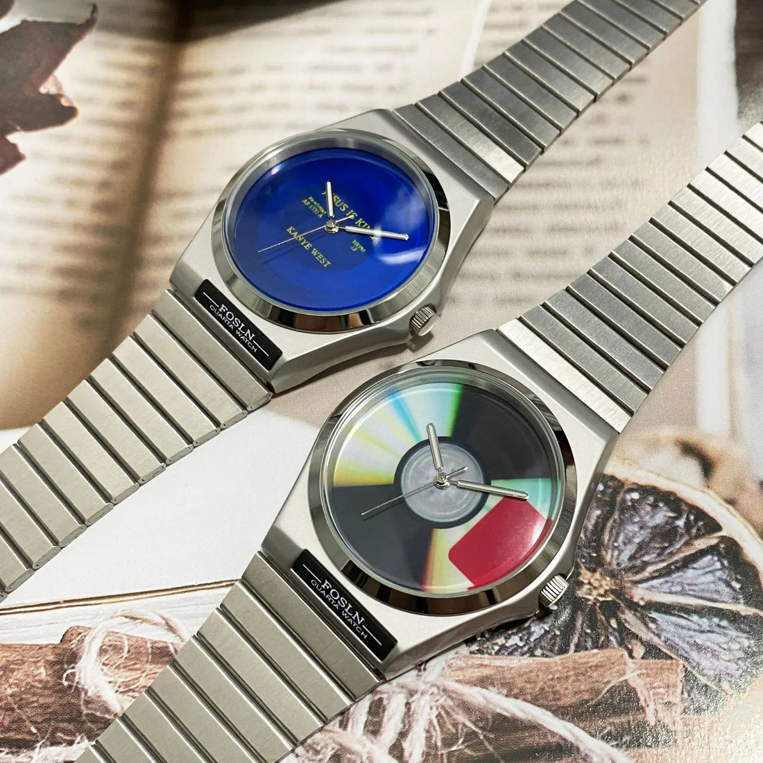 Unique Retro Record Creative Dial Quartz Watches Men Y2K Design Different Shapes Waterproof Watch Man Luminous Steel Male Clock