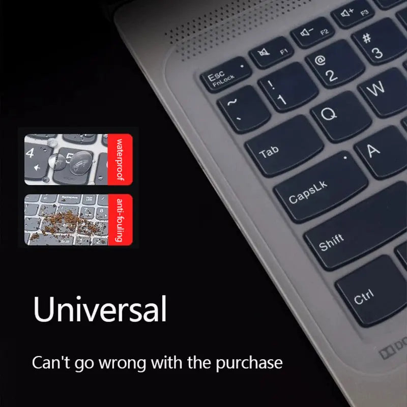 Universal Laptop Keyboard Cover & Dust Protective Film — 13" to 15.6"