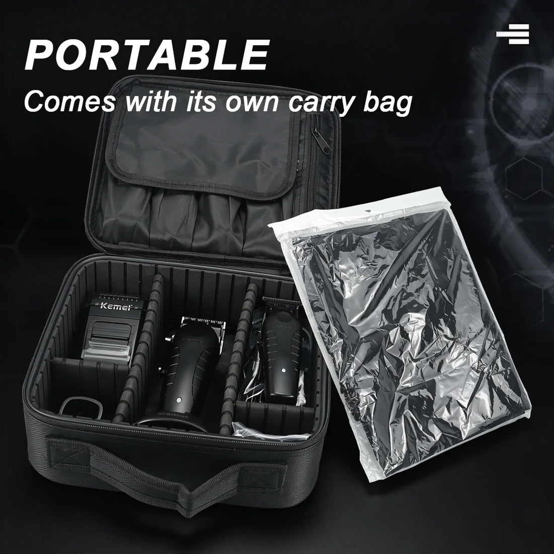 Kemei S9 Kit KM-2296 2299 1102 Men's Hair Clipper with Storage Bag Men's Hair Trimmer Machine Professional Hair Cutting Machine