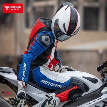 MOTOWOLF JM10 One-Piece Cowhide Leather Racing Suit – Waterproof Edition