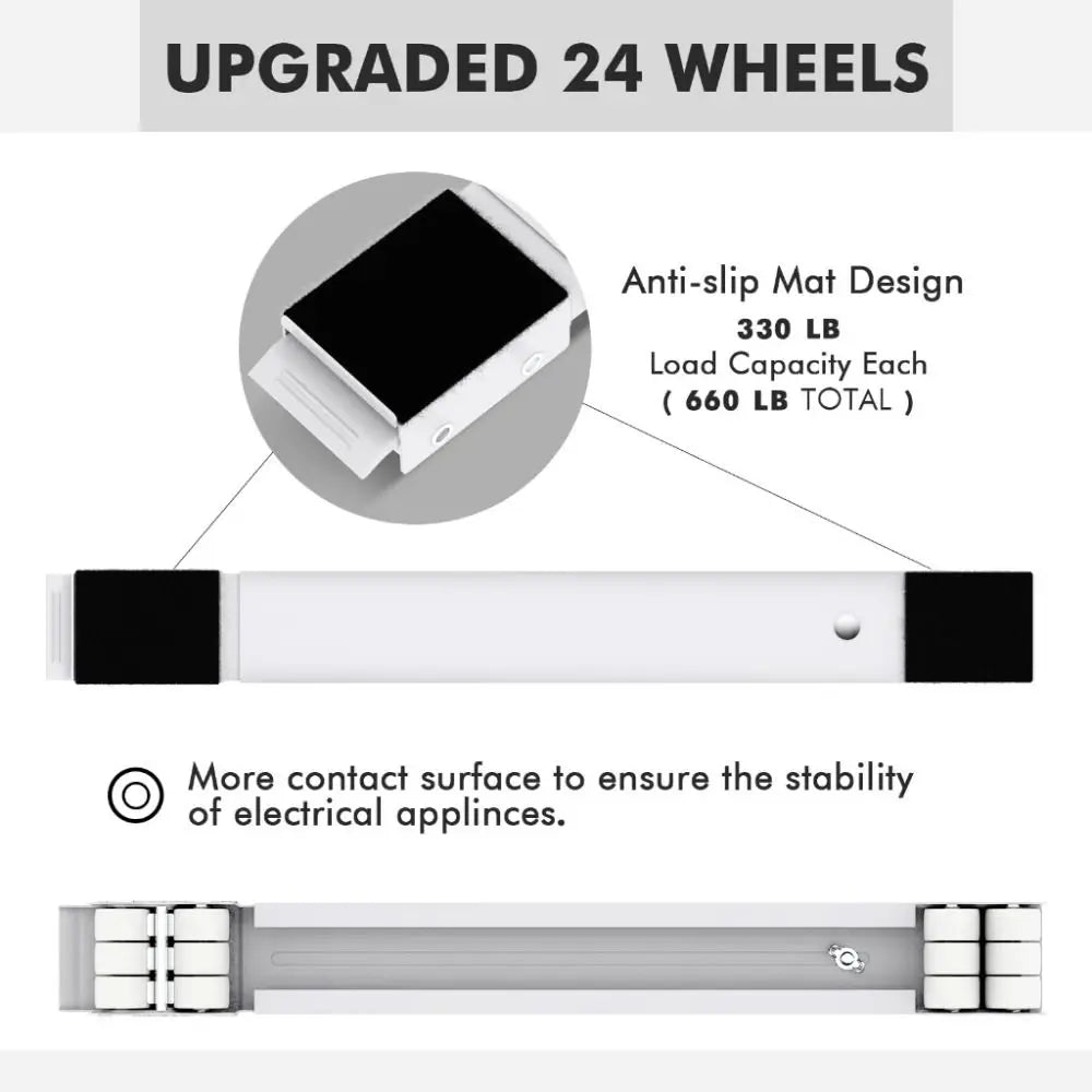 Wheels Adjustable Washing Machine Base 360° Rotation Movable Universal Holder for Refrigerator Furniture