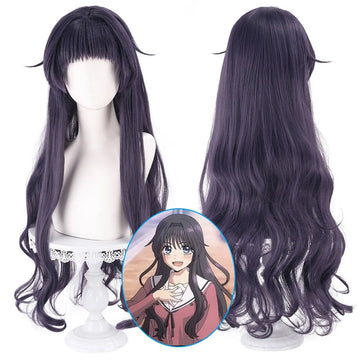 Waguri Kaoruko Cosplay Wig 85cm Purple Mixed Wigs Heat Resistant Synthetic Hair For Women Halloween Costume Cosplay Anime Wig