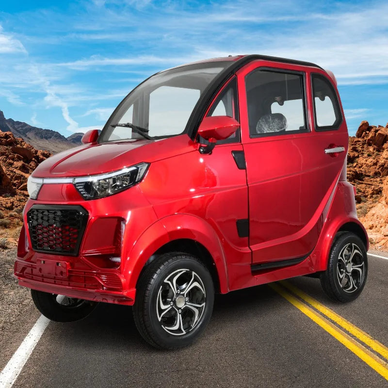 High Quality  Four Wheel Enclosed New Energy 4 Wheel Small Electric Mopeds mini electric car for taxi