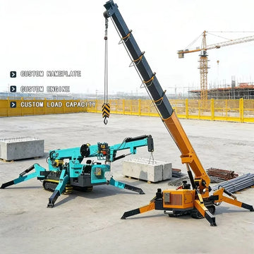 Mini Crawler Spider Crane — 1.2T to 10T, 6.3m Lift Height, 360° Slewing, CE