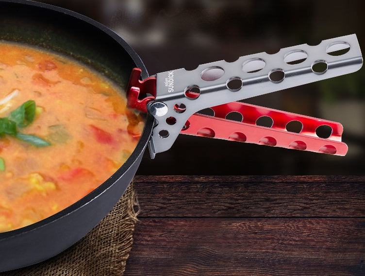 Aluminum Alloy Anti-Scalding Pot Holder – Non-Slip Camping Cookware Grip Tool