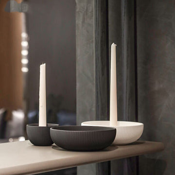 Minimalist Ceramic Candle Tray – Elegant Candle Holder & Utensils Set